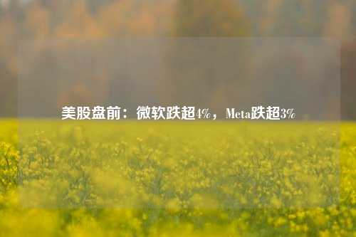 美股盘前：微软跌超4%，Meta跌超3%