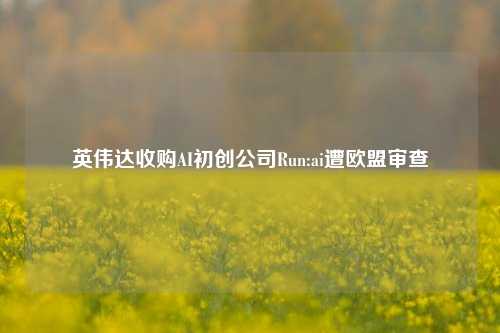 英伟达收购AI初创公司Run:ai遭欧盟审查