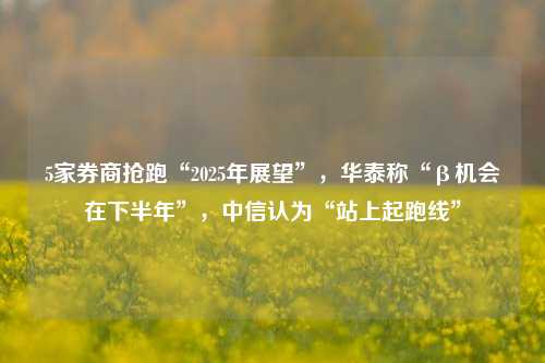 5家券商抢跑“2025年展望”，华泰称“β机会在下半年”，中信认为“站上起跑线”