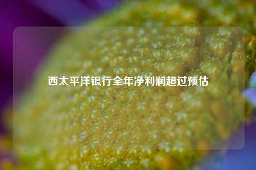 西太平洋银行全年净利润超过预估