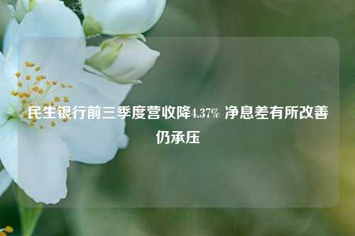 民生银行前三季度营收降4.37% 净息差有所改善仍承压