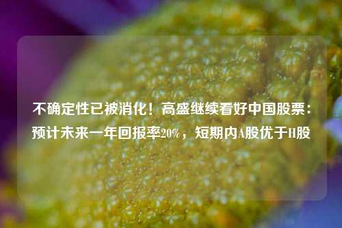 不确定性已被消化！高盛继续看好中国股票：预计未来一年回报率20%，短期内A股优于H股