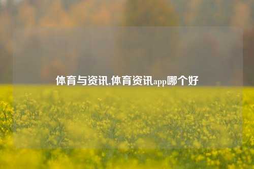 体育与资讯,体育资讯app哪个好