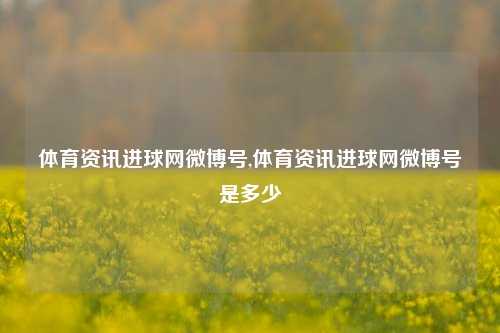 体育资讯进球网微博号,体育资讯进球网微博号是多少