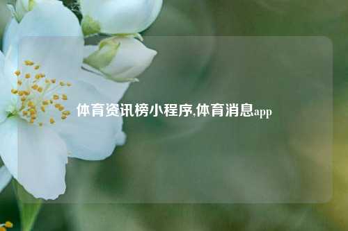 体育资讯榜小程序,体育消息app