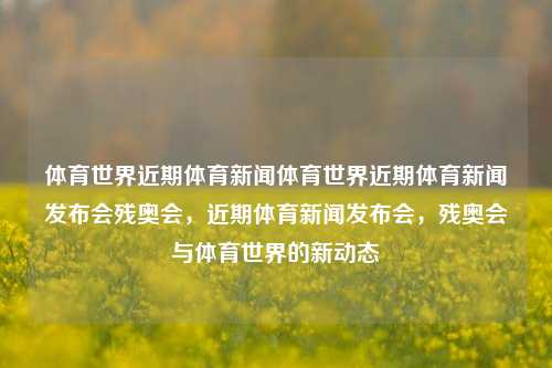 体育世界近期体育新闻体育世界近期体育新闻发布会残奥会，近期体育新闻发布会，残奥会与体育世界的新动态