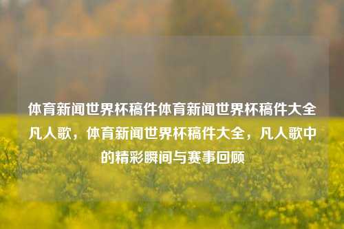 体育新闻世界杯稿件体育新闻世界杯稿件大全凡人歌，体育新闻世界杯稿件大全，凡人歌中的精彩瞬间与赛事回顾