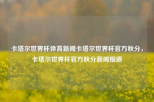 卡塔尔世界杯体育新闻卡塔尔世界杯官方秋分，卡塔尔世界杯官方秋分新闻报道