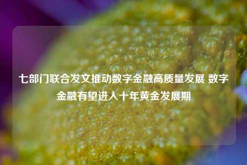 七部门联合发文推动数字金融高质量发展 数字金融有望进入十年黄金发展期