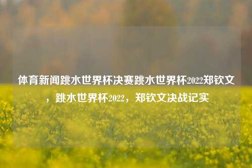 体育新闻跳水世界杯决赛跳水世界杯2022郑钦文，跳水世界杯2022，郑钦文决战记实