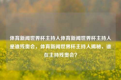 体育新闻世界杯主持人体育新闻世界杯主持人是谁残奥会，体育新闻世界杯主持人揭秘，谁在主持残奥会？