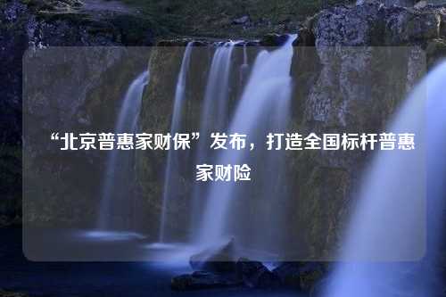 “北京普惠家财保”发布，打造全国标杆普惠家财险