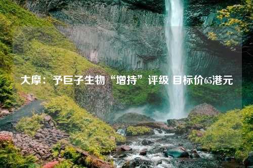 大摩：予巨子生物“增持”评级 目标价65港元