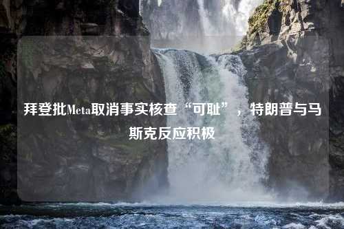 拜登批Meta取消事实核查“可耻”，特朗普与马斯克反应积极