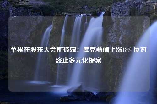 苹果在股东大会前披露：库克薪酬上涨18% 反对终止多元化提案